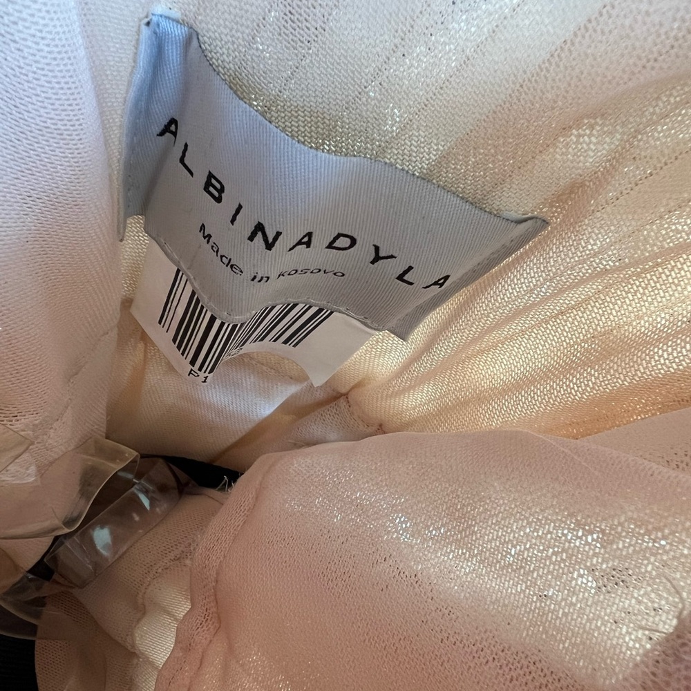 Albina Dyla Strapless Mini Reception Wedding Dress - Picture 8 of 11